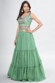 Mint Green Chiffon Lehenga