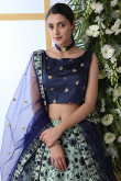 Silk Lehenga in Mint Green colour with Resham Work for Party 