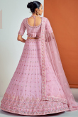 Mirror Embroidered Lavender Pink Lehenga