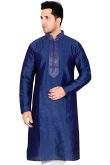 Silk Kurta In Blue Colour