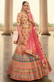 Multi Color Art Silk Printed Lehenga