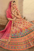 Multi Color Art Silk Printed Lehenga