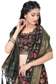 Multi Color Art Silk Saree with Designer Art Silk Blouse