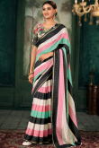 Multi Color Chanderi Printed Light Weight Saree