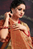 Multi Color Traditional Party Wear Saree in Chanderi Silk
