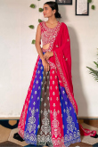 Multi Color Georgette Lehenga With Sequins For Diwali