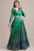 Multi Color Jacquard Lehenga