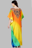 Multi Color Kaftan Casual Wear Printed Satin Ankle Length Kurti 