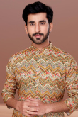 Multi Color Multi Color Churidar Men Kurta Pajama