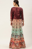 Elegant Bandhej Print Satin Lehenga in Multi Color