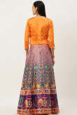 Wedding Wear Satin Lehenga with Bandhej Print Touch