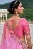 Multi Color Silk Beads Embroidered Panelled Style Lehenga