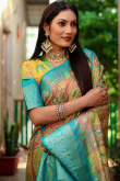 Multi Color Silk Kalamkari Printed Saree