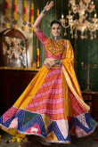 Mustard Yellow Cotton Silk Printed A-Line Style Chaniya Choli