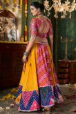 Mustard Yellow Cotton Silk Printed A-Line Style Chaniya Choli