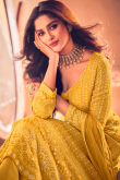 Mustard Yellow Georgette Embroidered Lehenga for Wedding & Party