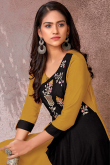 Mustard Yellow Rayon Ankle Length Kurti