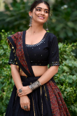 Navy Blue Cotton Flared Style Chaniya Choli With Gota Patti 