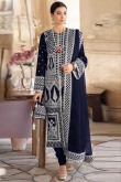 Navy Blue Georgette Embroidered Churidar Suit for Wedding & Party