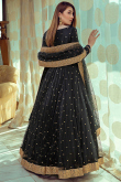 Net Black Anarkali Suit with Sequins Work for Wedding & Diwali