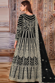 Net Black Zari Embroidered Anarkali Suit