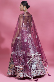 Net Embroidered Wine Panelled Style Lehenga 