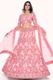 Net Light Pink Lehenga