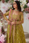 Silk Pear Green Lace Embroidered Jacket Style Lehenga