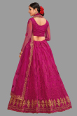 Net Rani Pink Stone Embellished Panelled Style Lehenga