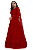 Net Red Stone Embellished Panelled Style Lehenga