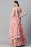 Net Sequins Embroidered Blush Pink A Line Lehenga