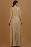 Net Sequins Light Beige Embroidered Jacket Style Lehenga