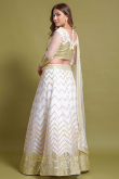 Net White Embroidered Lehenga