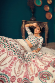 Off White Georgette Embroidered Designer Party Wear Lehenga Choli