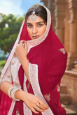 Off White Georgette Embroidered Lehenga