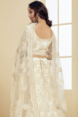 Ivory Net Lehenga With Pearl Work