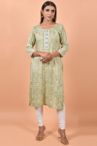 Olive Green Cotton Kurti