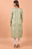 Olive Green Cotton Kurti