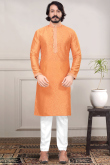 Orange Pakistani Special Kurta Pajama for Wedding & Party