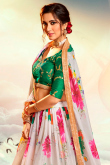 Organza Lehenga With Raw Silk Choli In Off White Color