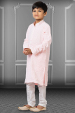Georgette Men Kurta Pajama in Pale Pink colour for Party 