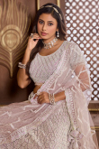 Pale Pink Net Sequins Embroidered Bridesmaid Lehenga 