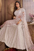 Pale Pink Net Sequins Embroidered Bridesmaid Lehenga 