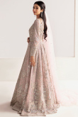 Pale Pink Sequins Embroidered Floor Length Net Gown
