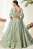Pastel Green Net Lehenga With Net Choli