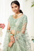 Pastel Green Net Lehenga With Net Choli
