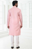 Pastel Pink Linen Cotton Men's Kurta