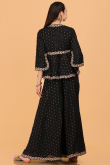 Chanderi Black Zari Weaved Sharara Suit 