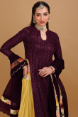 Yellow Organza Flared Lehenga With Long Choli 