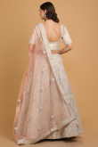 Dupion Silk Dori Embroidered Cream Beige Lehenga for Wedding & Party